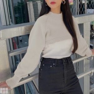 Cropped Sweater Ivory